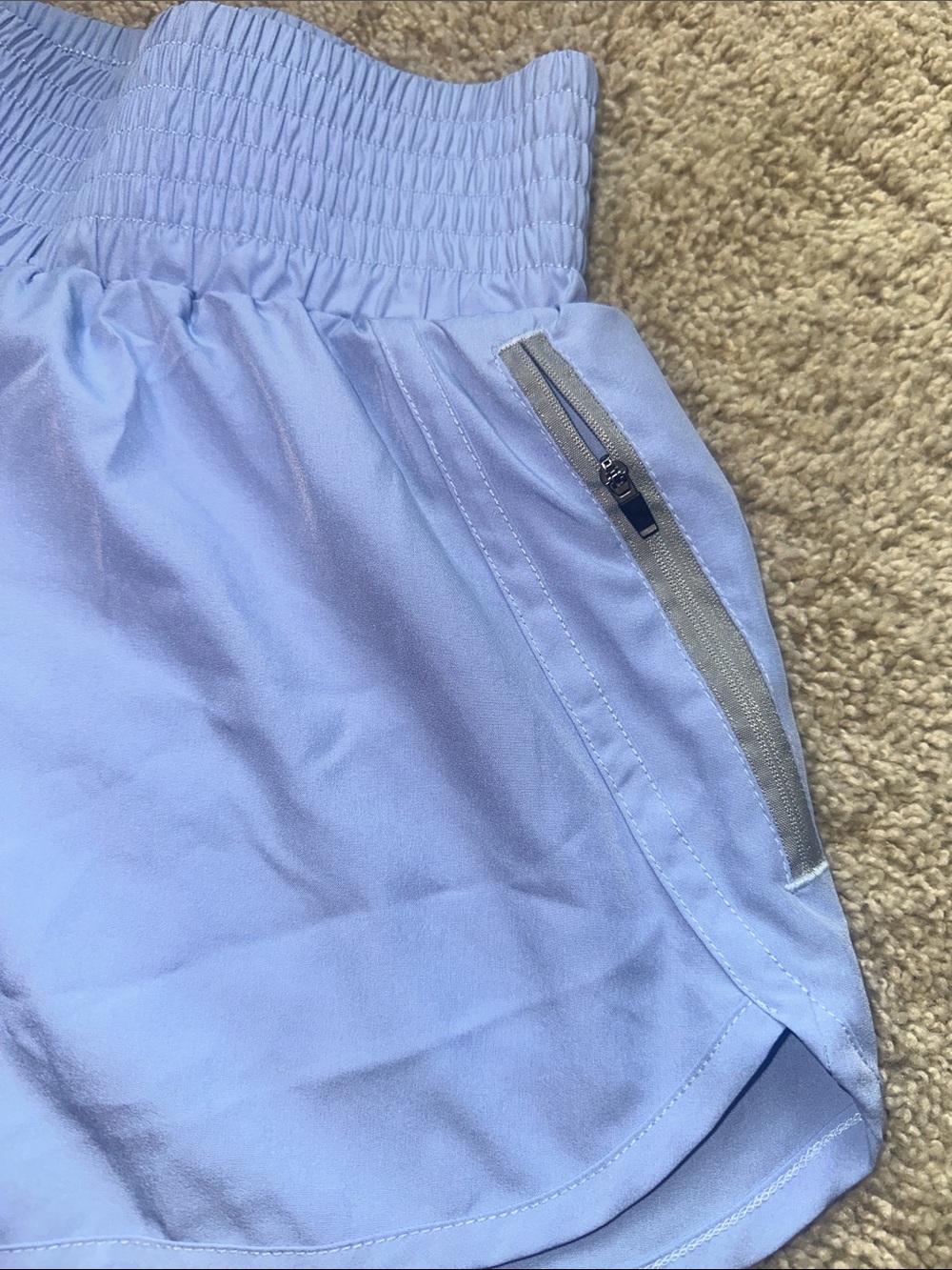 Nike Peach, White & Periwinkle Blue Running Shorts Trio- Small 4-6 - Picture 6 of 7